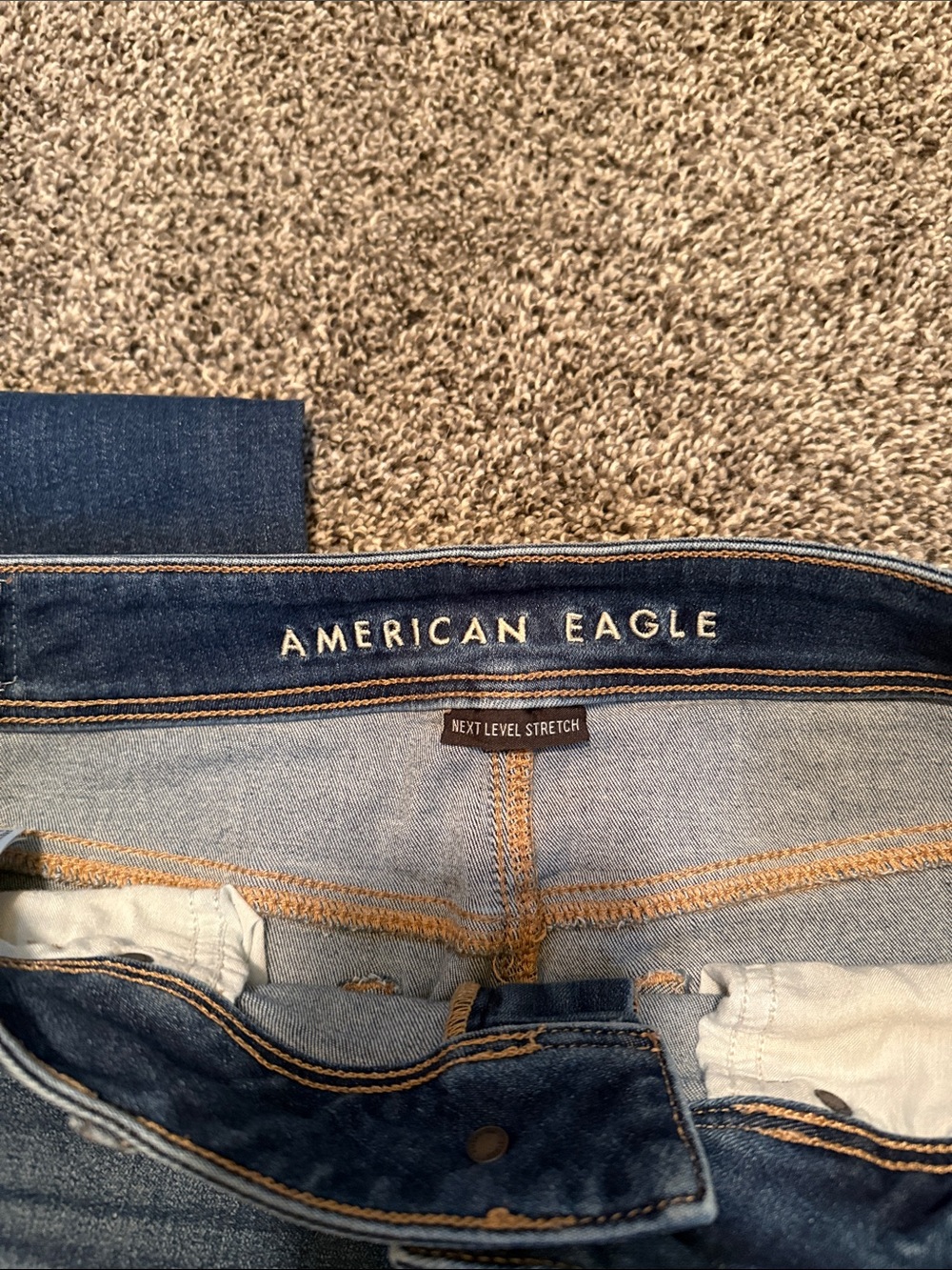 American Eagle Outfitters Women's Kick Boot Jeans in Indigo Blue - Picture 2 of 4